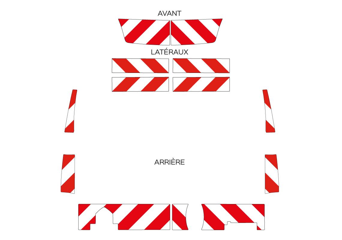 Kit de balisage prédécoupé Classe B CITROËN JUMPER 2014-2023